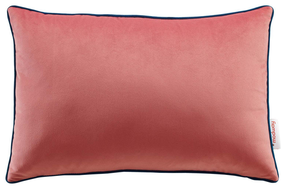 Accentuate 18" Lumbar Performance Velvet Throw Pillow EEI-4704-BLO-NAV