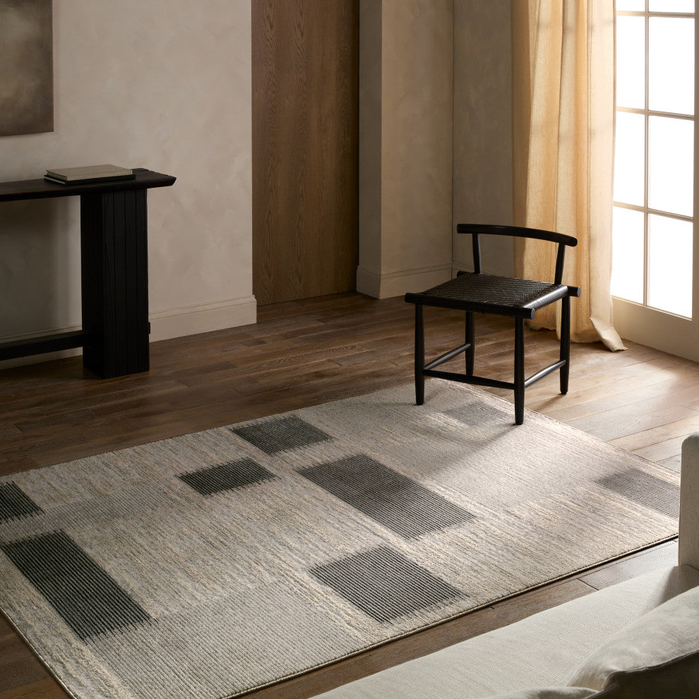 Label J Bismuth GLM01 Abstract Tan Area Rug, 7'9"x9'6"