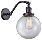 INNOVATIONS LIGHTING 515-1W-BK-G202-8-LED Large Beacon 1 Light Sconce
