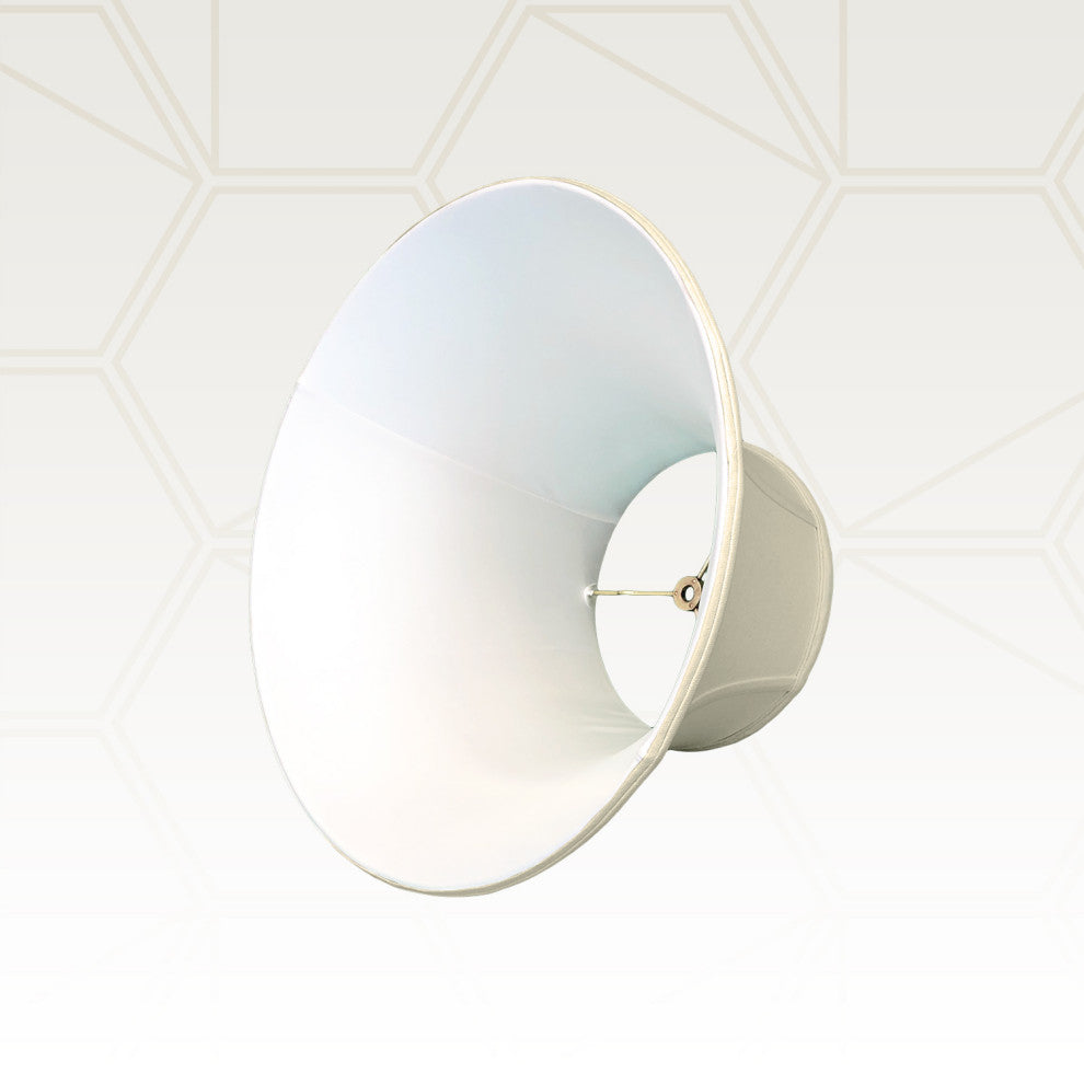 Royal Designs Shallow Bell Basic Lamp Shade, Linen Beige, 9x18x12