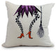 Esmerelda 18" Cream Halloween Print Decorative Throw Pillow