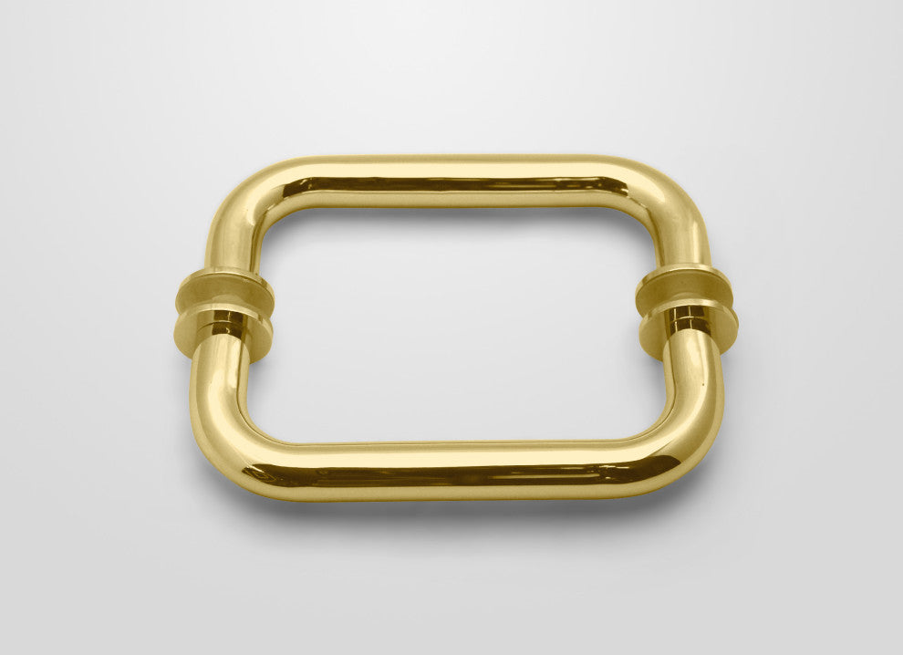 78"x63" Frameless Shower Door Glass Hinge, Polished Brass