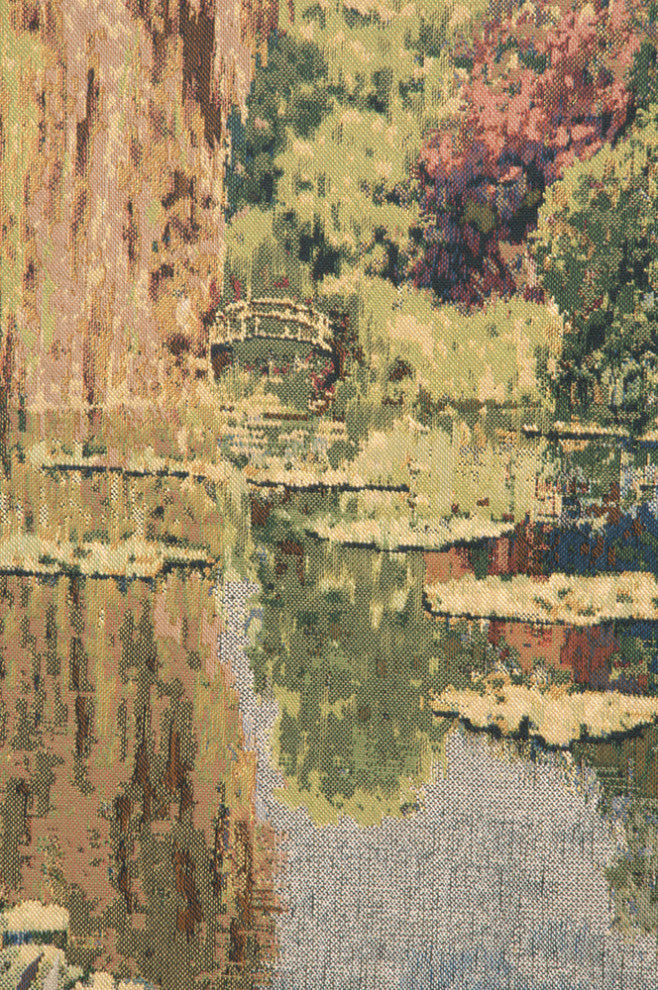 Lake Giverny With Border Belgian Wall Tapestry