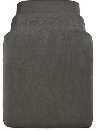 Willow Upholstered Bench, Grey, Chenille Fabric