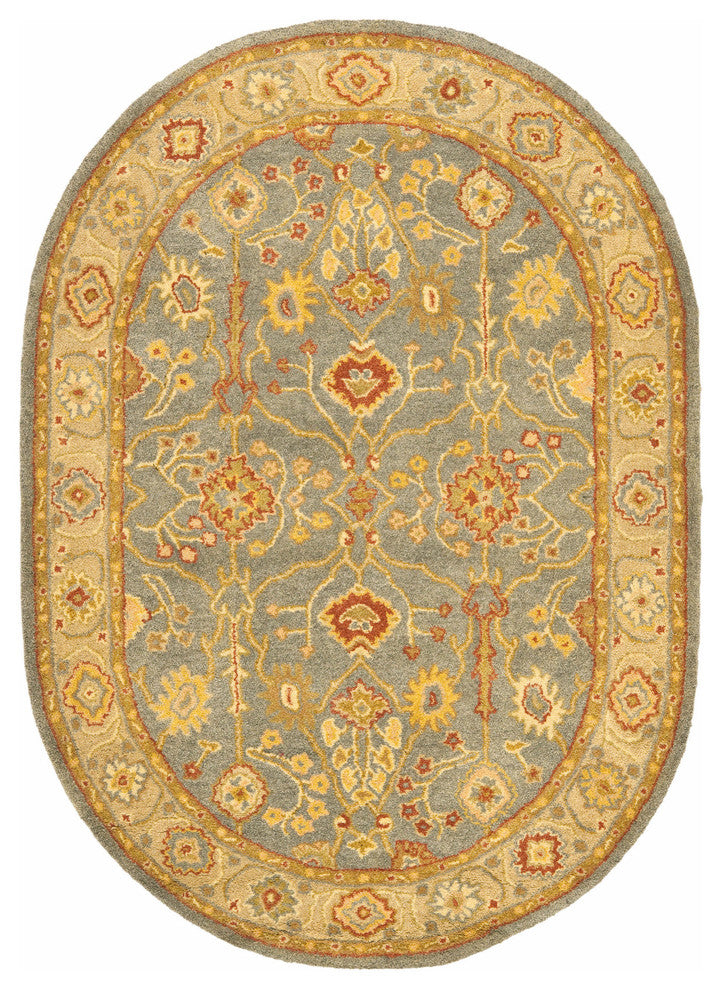 Safavieh Antiquities at314a Rug, Blue/Ivory, 8'0"x8'0" Round
