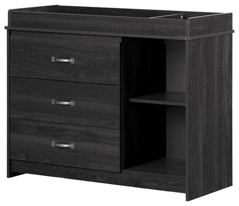 Tassio Changing Table-Gray Oak-South Shore