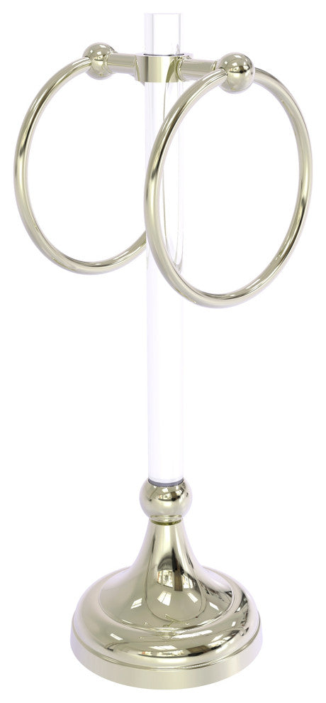 Pacific Grove 2 Ring Vanity Towel Ring, Polished Nickel