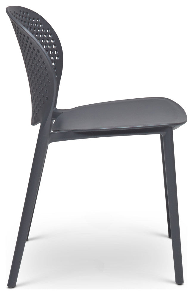 Metro Bailey Side Chair, Set of 4, Black Gray