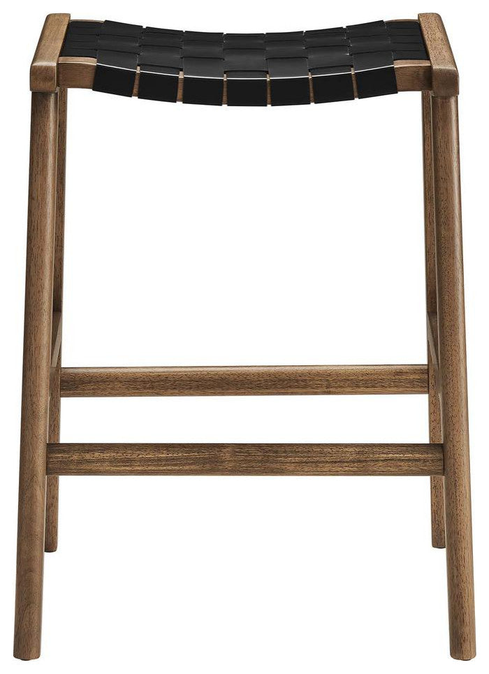 Saoirse Faux Leather Wood Counter Stool - Set of 2