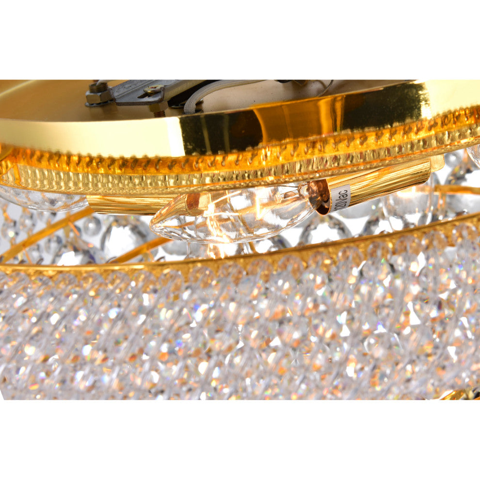 Empire 8 Light Flush Mount With Gold Finish