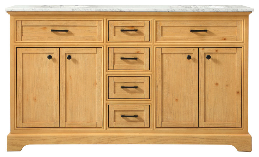 Home Living 21.5" Transitional Natural Wood-Light Bathroom Vanity