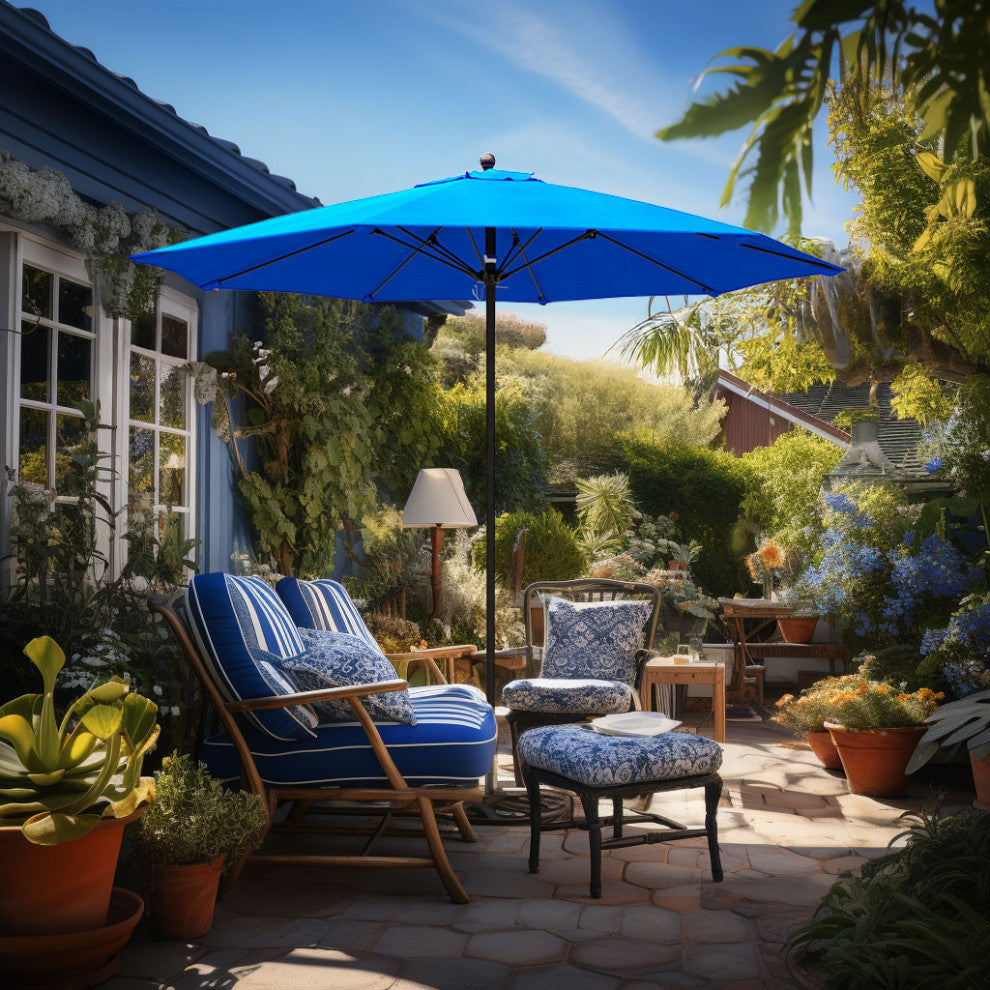7.5'' Fiberglass Umbrella Bronze, Sunbrella, Granite