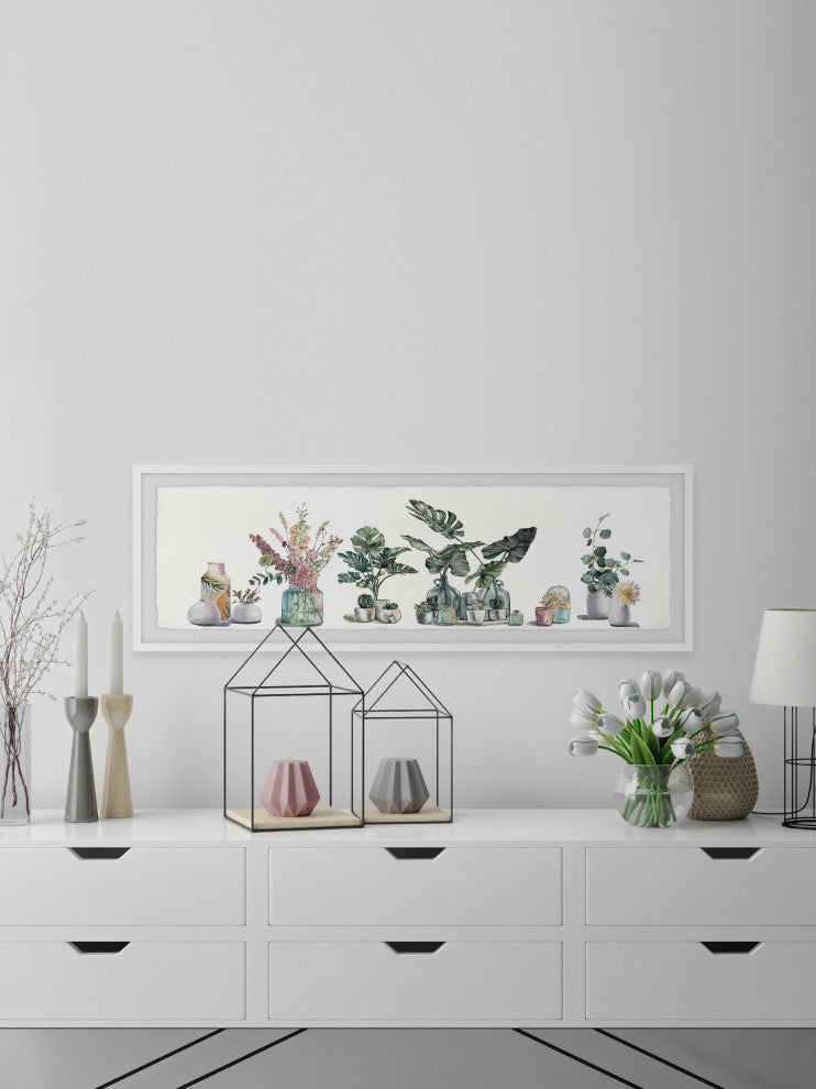 "Tropical Container Garden" Framed Painting Print