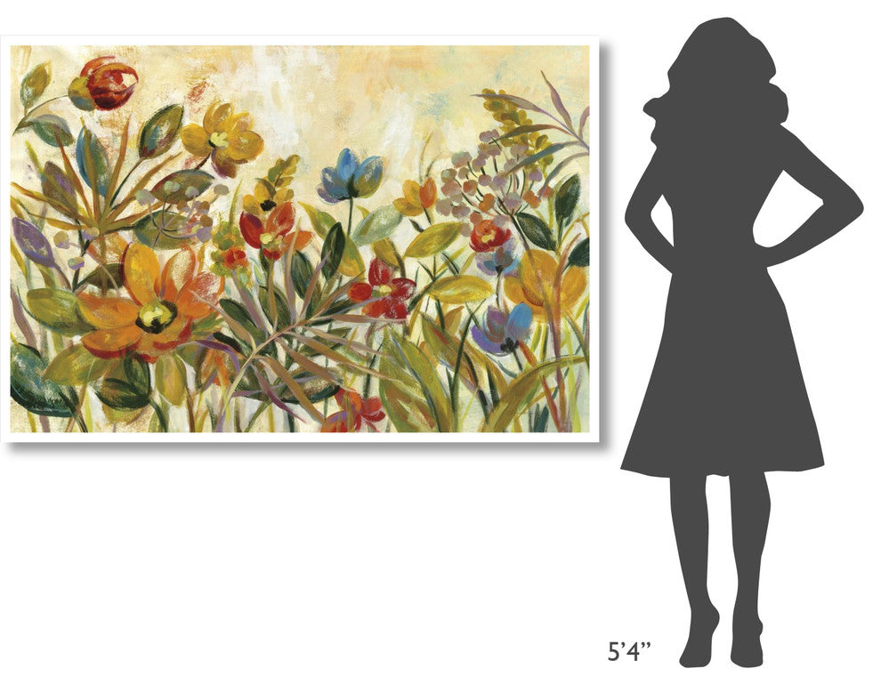 "Rain Forest Floral" Digital Paper Print by Silvia Vassileva, 62"x42"