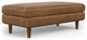 Morrison Large Rectangular Ottoman, Caramel Brown, 49"