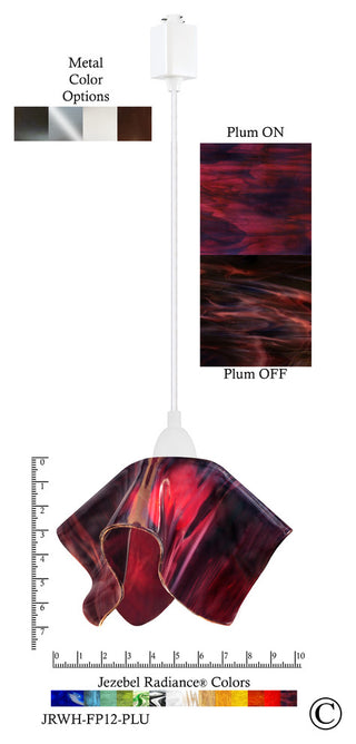 Jezebel Radiance Flame Small Track Light, Plum