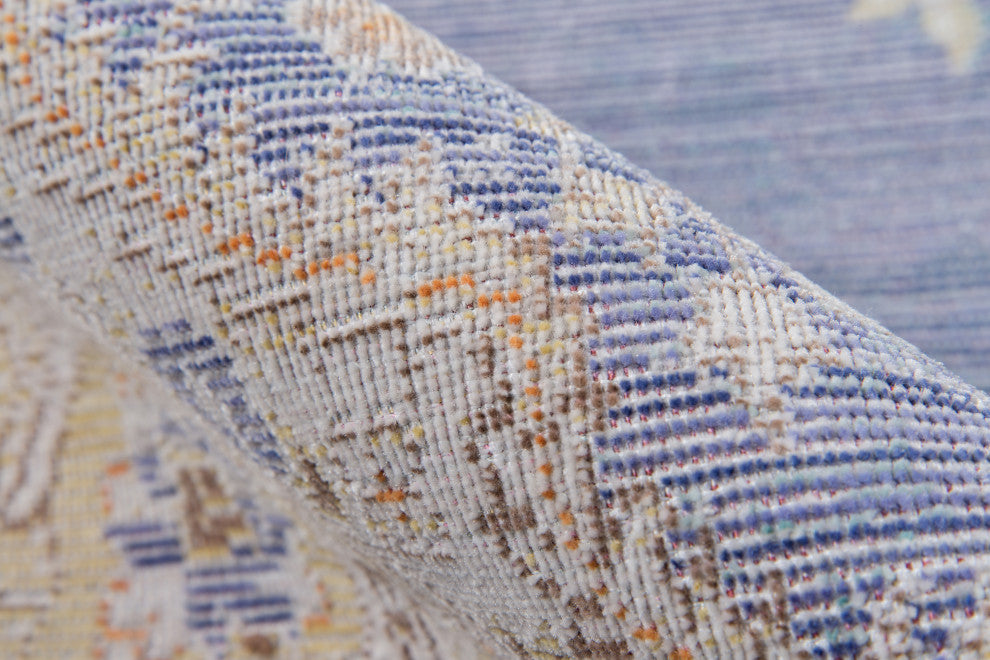 Isabella ISA-1 Machine Made Area Rug, Periwinkle, 5'3"x7'3"