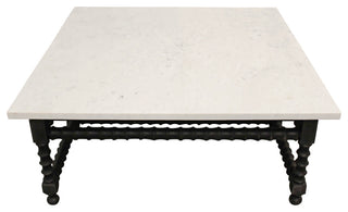 Cranberry Marble Top Coffee Table