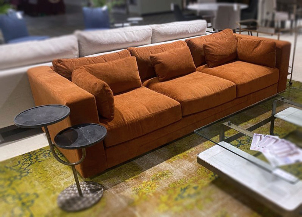 Las Vegas Clive Sofa, Texture Velvet Terracotta