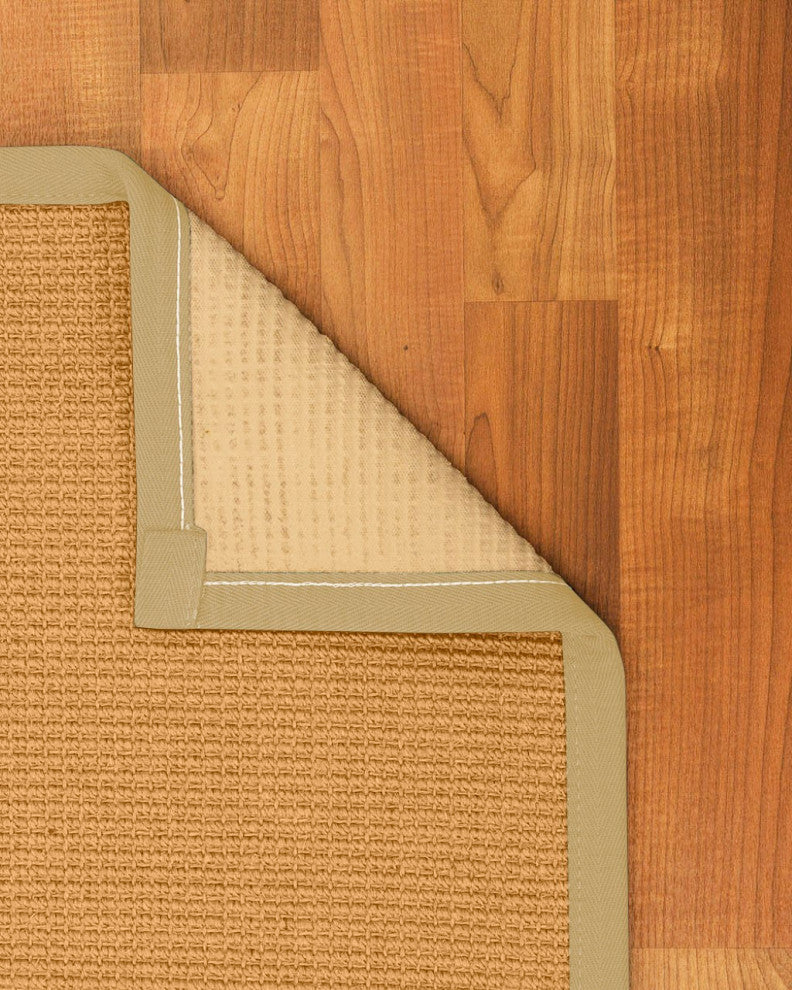 Natural Area Rugs Davlin Custom Sisal Rug, 6', Square Sand Border