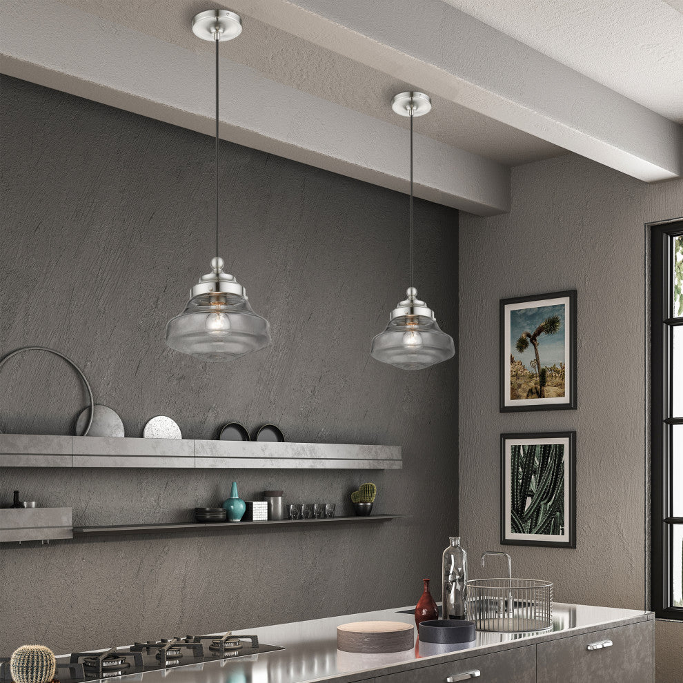 Avondale 1 Light Brushed Nickel Mini Pendant