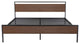 14 Inch Full Size Metal Platform Bed Frame with Wooden Headboard and Footboard