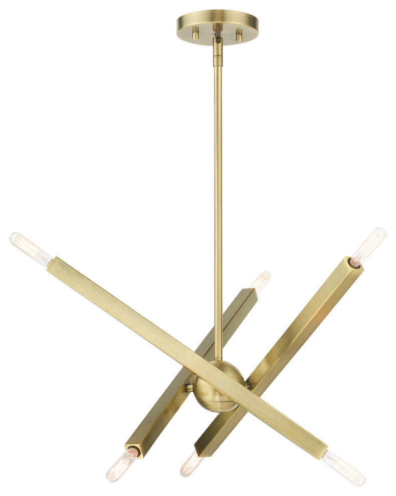 Antique Brass Modern, Urban, Sputnik, Dynamic, Timeless Chandelier