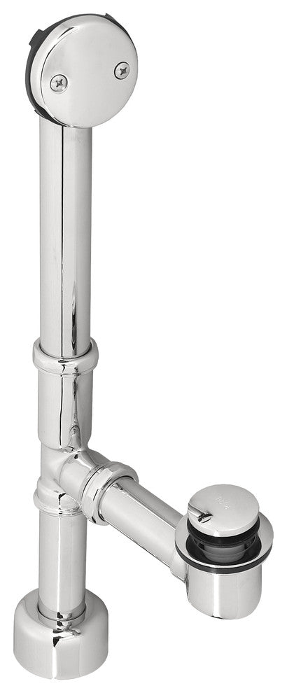 All Exposed Tip Toe Bath Waste - 14" Make-Up, 17 Ga. Tubing In Oil Rubbed Bronze, Polished Nickel