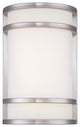 Ac LED Pocket Lantern, Brushed Stainless Steel With Etched Opal Glass Glass