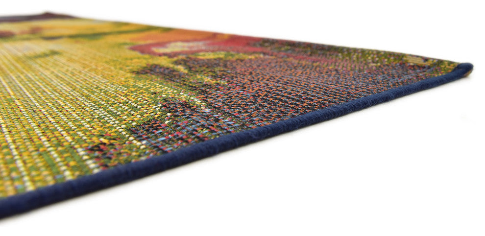 Unique Loom Multicolored Azera Outdoor 6' 0 x 6' 0 Square Rug