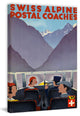 "Postal Coaches" Painting Print on Wrapped Canvas, 24"x36"