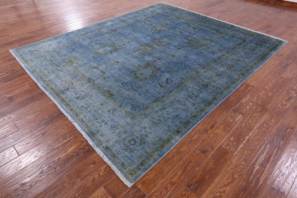 Overdyed Full Pile Handmade Wool Rug 8' 4" X 10' 1" - PR2395
