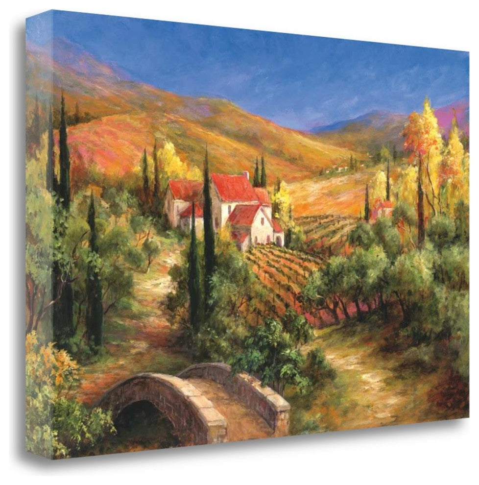 "Tuscan Bridge" By Art Fronckowiak, Giclee Print on Gallery Wrap Canvas