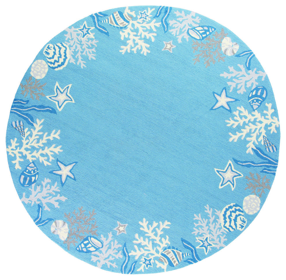 Sonesta 2024 Sea Blue Coastal Rug, 5'x7'6"