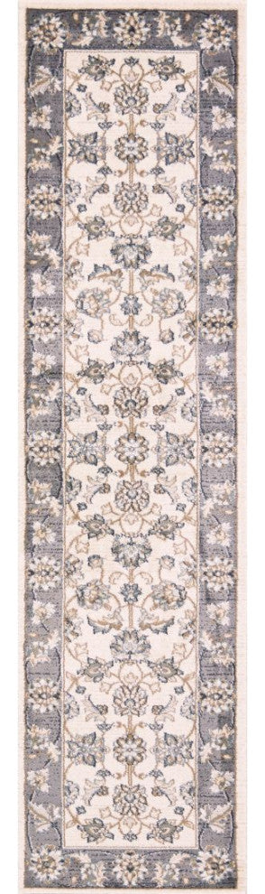 KAS Avalon 5612 Ivory/Grey Mahal Area Rug, 2' x 7'7" Runner
