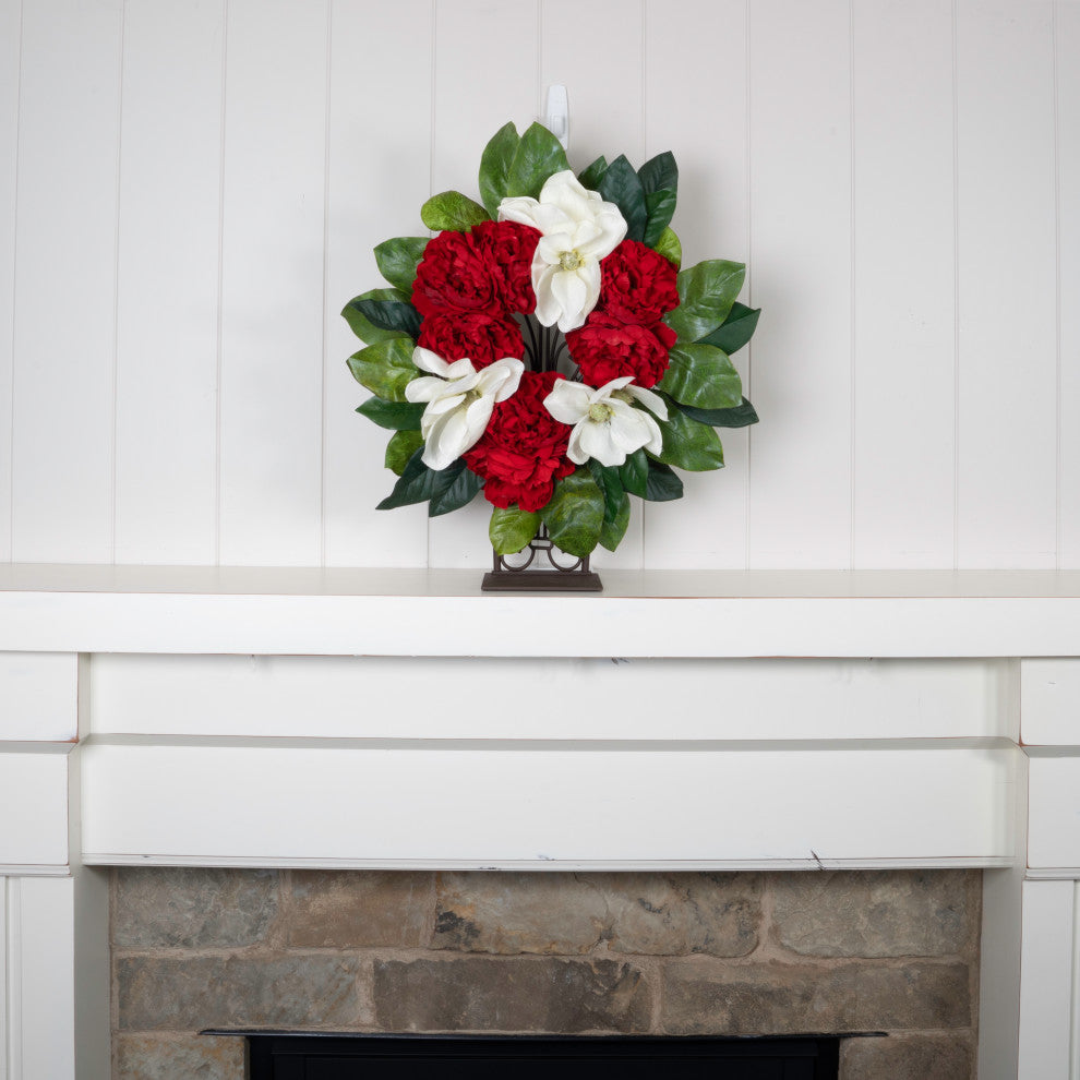 Fireplace Mantle Wreath Hanger, Elegant