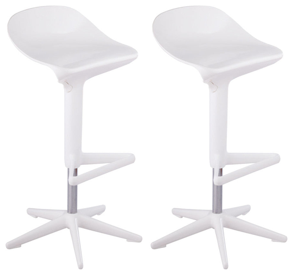 EZ Mod Starfish Bar Stools, Set of 2, White