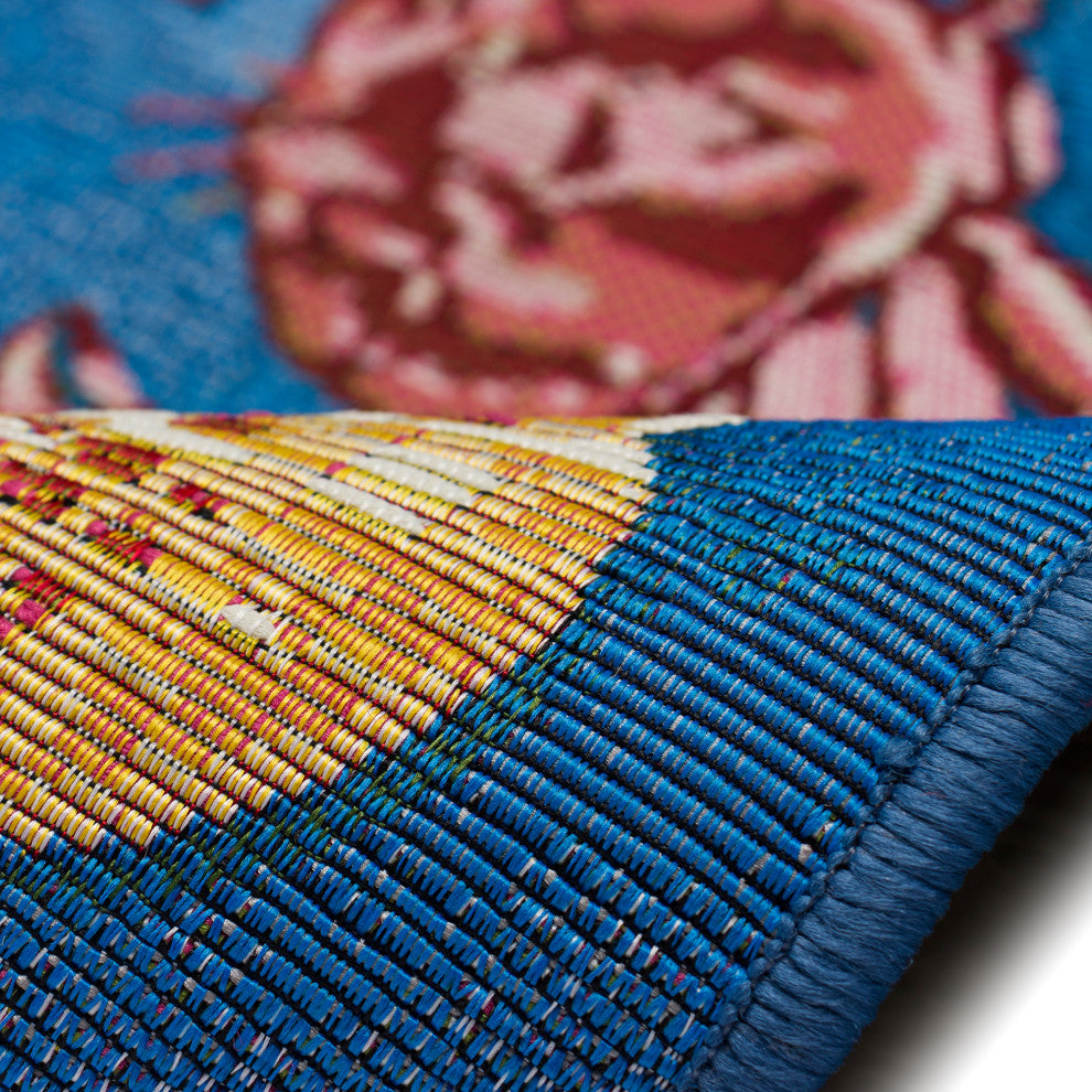 Esencia Shell We Dance Indoor/Outdoor Mat Aqua 1'11"x4'11"