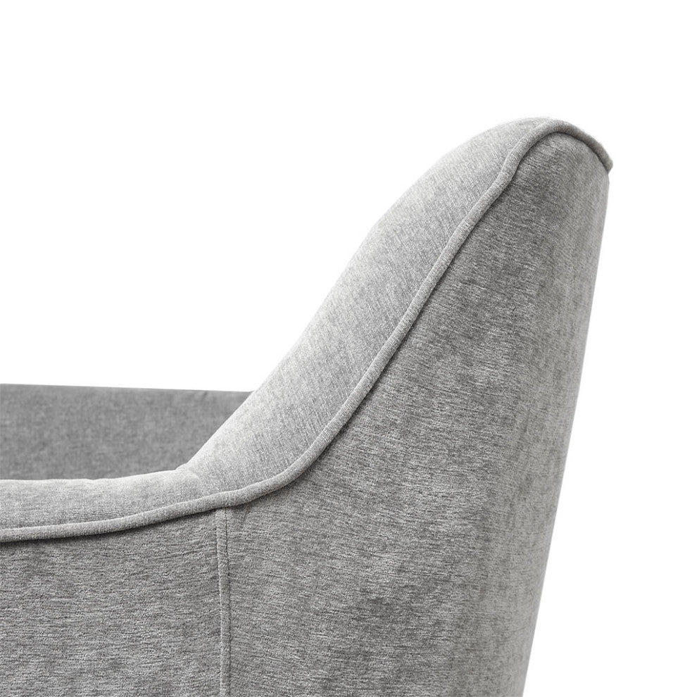 Madison Park Augustine Tight Back Swivel Lounge Chair, Gray