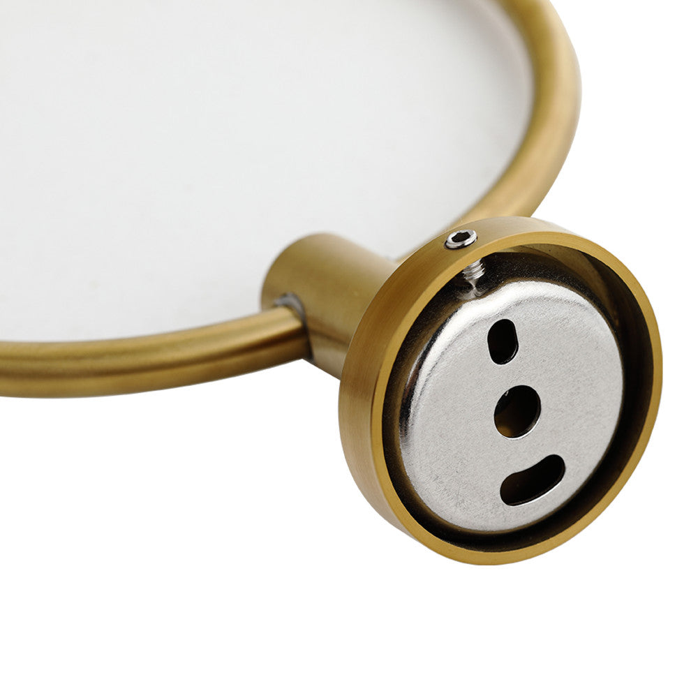 Elizabeth Wall Mounted Towel Ring in Brass Gold