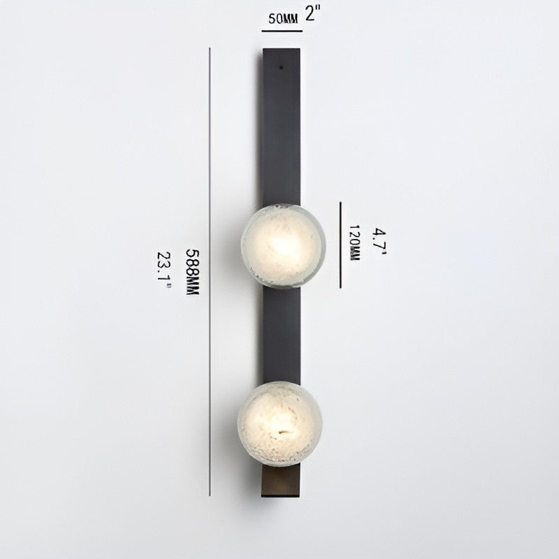 Creative Wall Lamp in the Bubble Ball Shape, Living Room, Bedroom, Black, 2 Heads