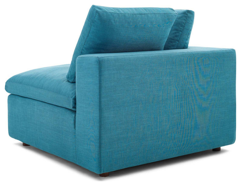 Teal Commix Down Filled Overstuffed 8 Piece Sectional Sofa Set
