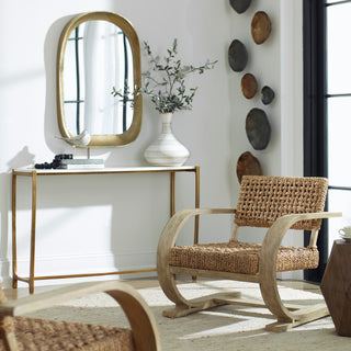 Bradano Arch Mirror, Brass