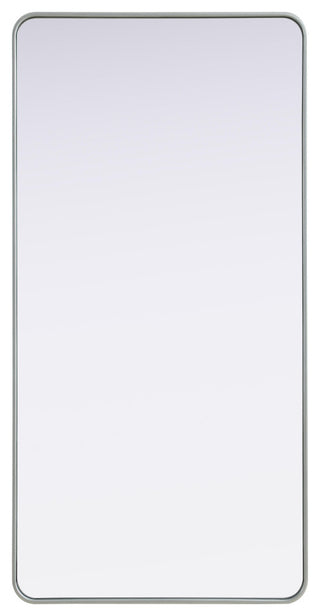 Home Living Contour Metal Rectangle Mirror 30x60, Silver