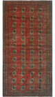 Vintage Distressed Dany Red/Black Runner, 3'11x7'8