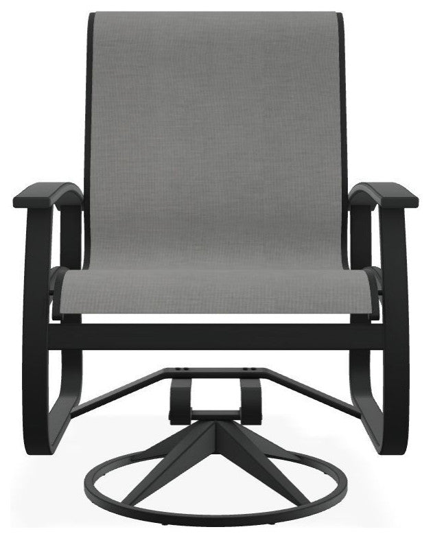 Belle Isle Sling Outdoor Swivel Rocker, Augustine Denim/Graphite