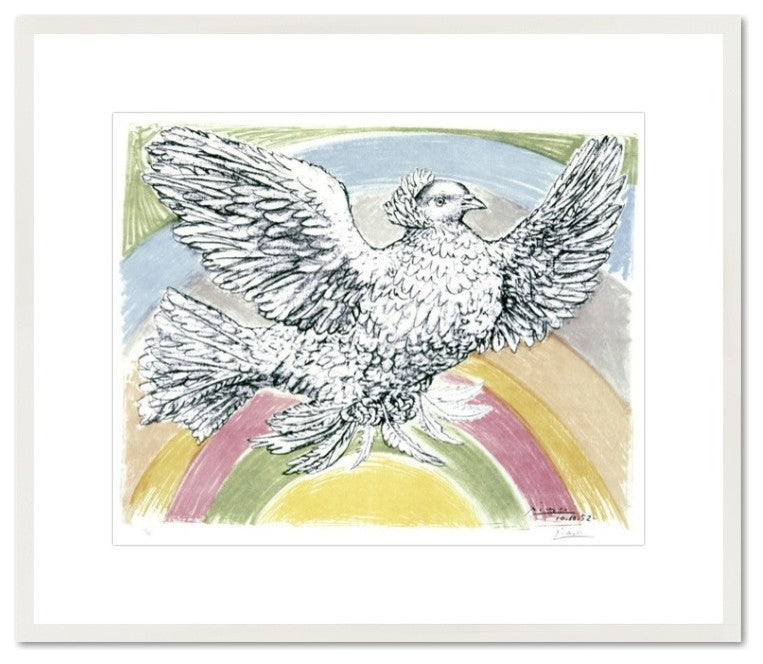 Flying Dove with Rainbow Background, 1952