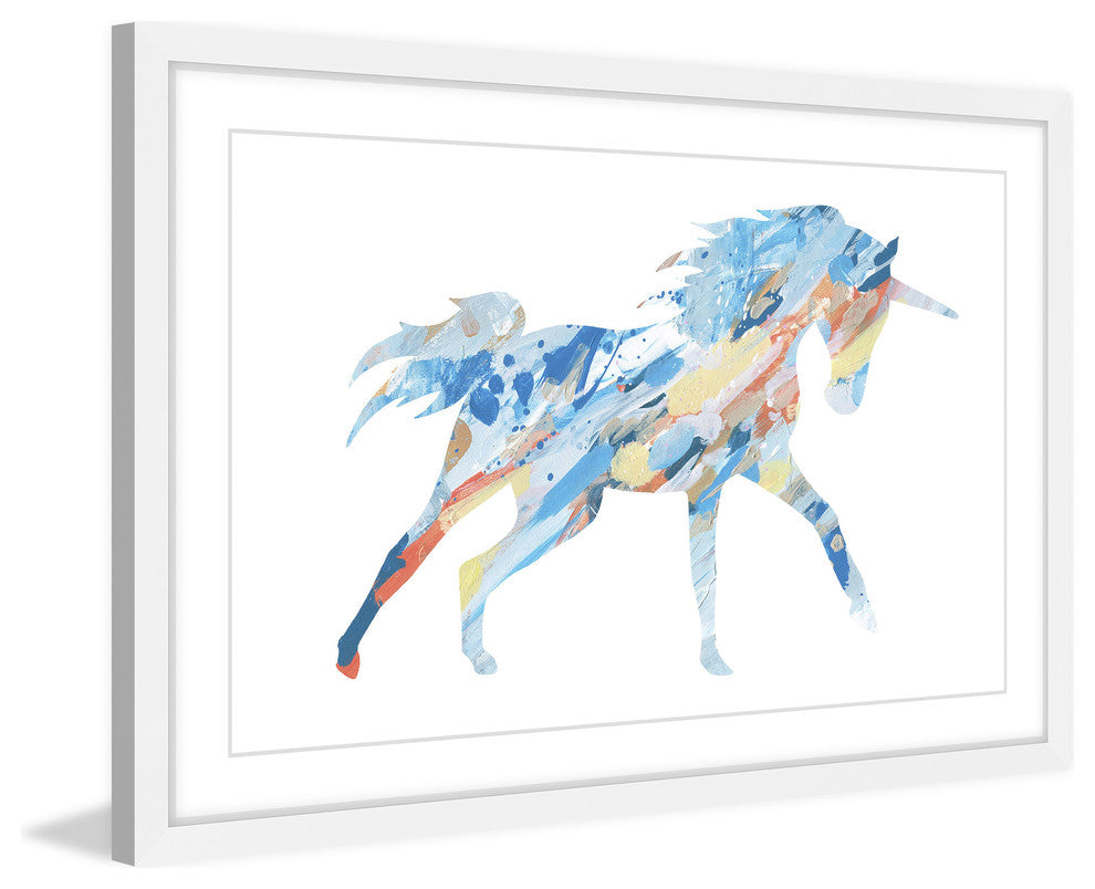 "Painted Unicorn" Framed Painting Print, 24"x16"