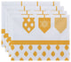 Decorative Holiday Placemat Geometric, Set of 4, Yellow