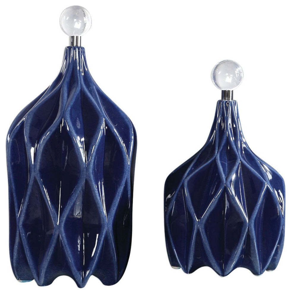 Uttermost Klara Geometric Bottles, Set of 2
